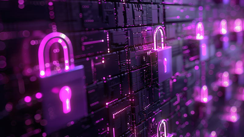 Representación visual de ciberseguridad en puntos finales